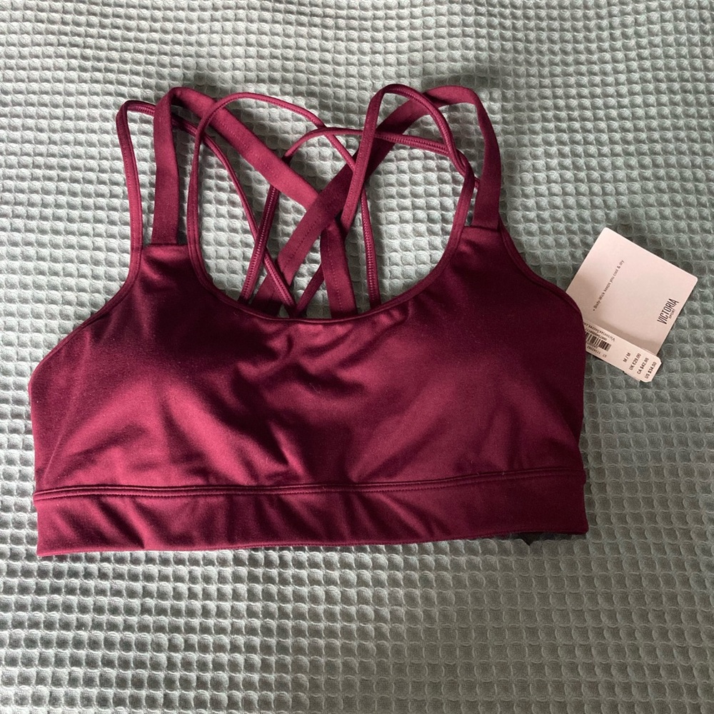 Victoria’s Secret Plum/Burgundy Sports Bra Size Medium